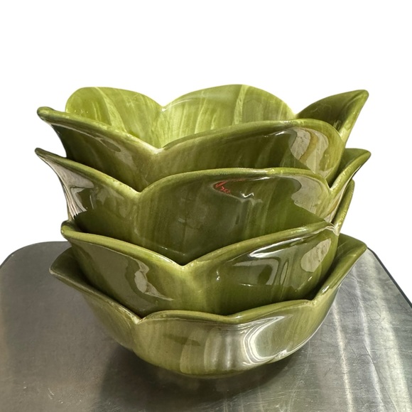 Set of 4 Tara Temp-Tations Sunflower Old World 12oz Flower Bowls/Ovenware - Picture 3 of 11